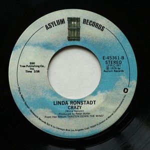 Linda Ronstadt - Someone To Lay Down Beside Me/Crazy 45 rpm Single 7"
